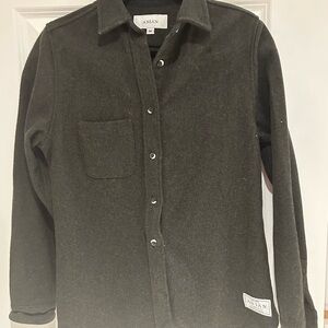 Women Olive Overshirt-Anian